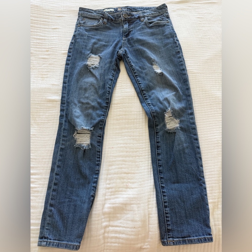 Kut from the Kloth Boyfriend Jeans Distressed Medium Wash Size 4P